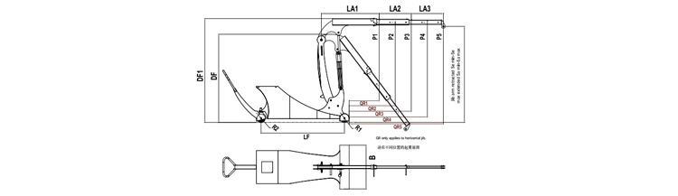 Hydrobull小型電動液壓小吊車尺寸圖